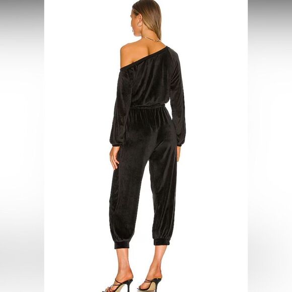 NWT Lover and Friends Zasha Jumpsuit in Black Velvet XL Revolve - Picture 7 of 13